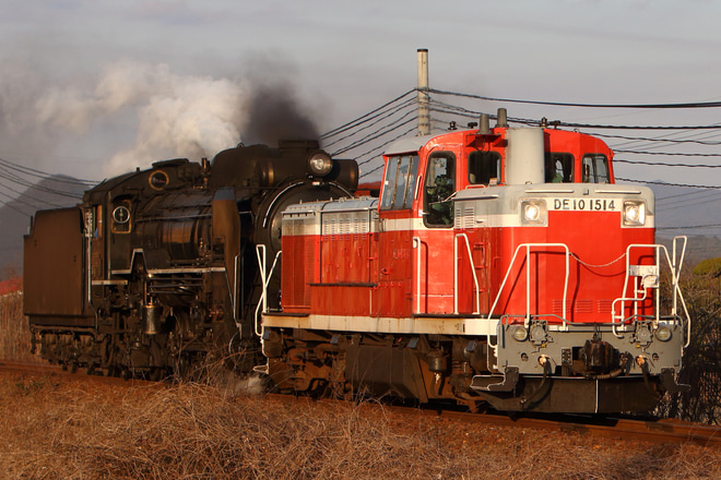 【JR西】DE10-1514+D51-200　山口線内試運転を大歳～仁保津間で撮影した写真