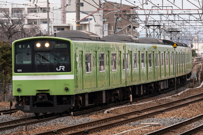 【JR西】201系ND609編成宮原疎開回送を東淀川駅で撮影した写真