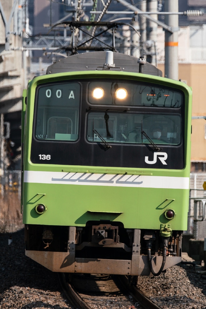 【JR西】201系ND612編成　向日町疎開回送を加美駅で撮影した写真