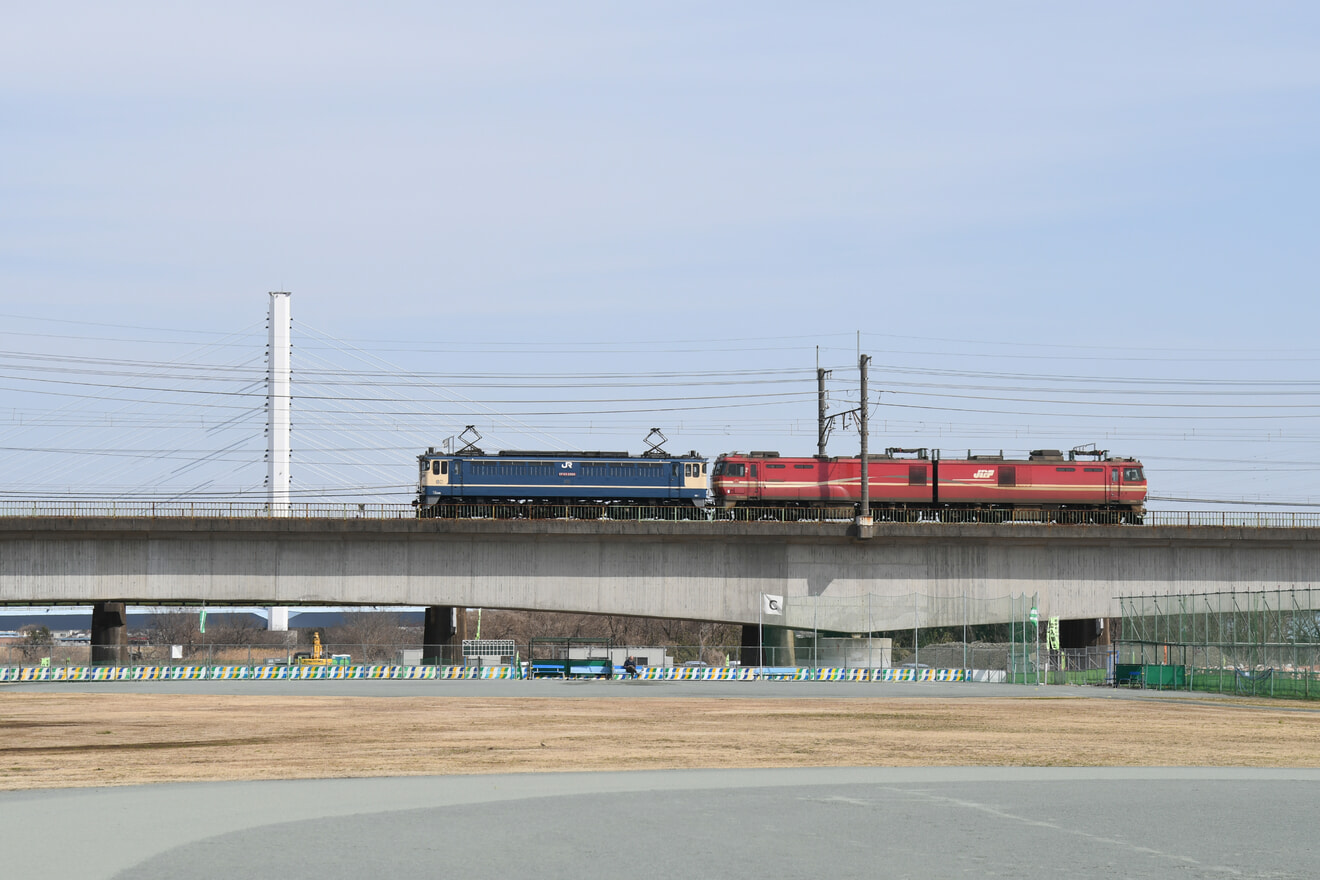 【JR貨】EH800-1 大宮車両所へ入場回送の拡大写真
