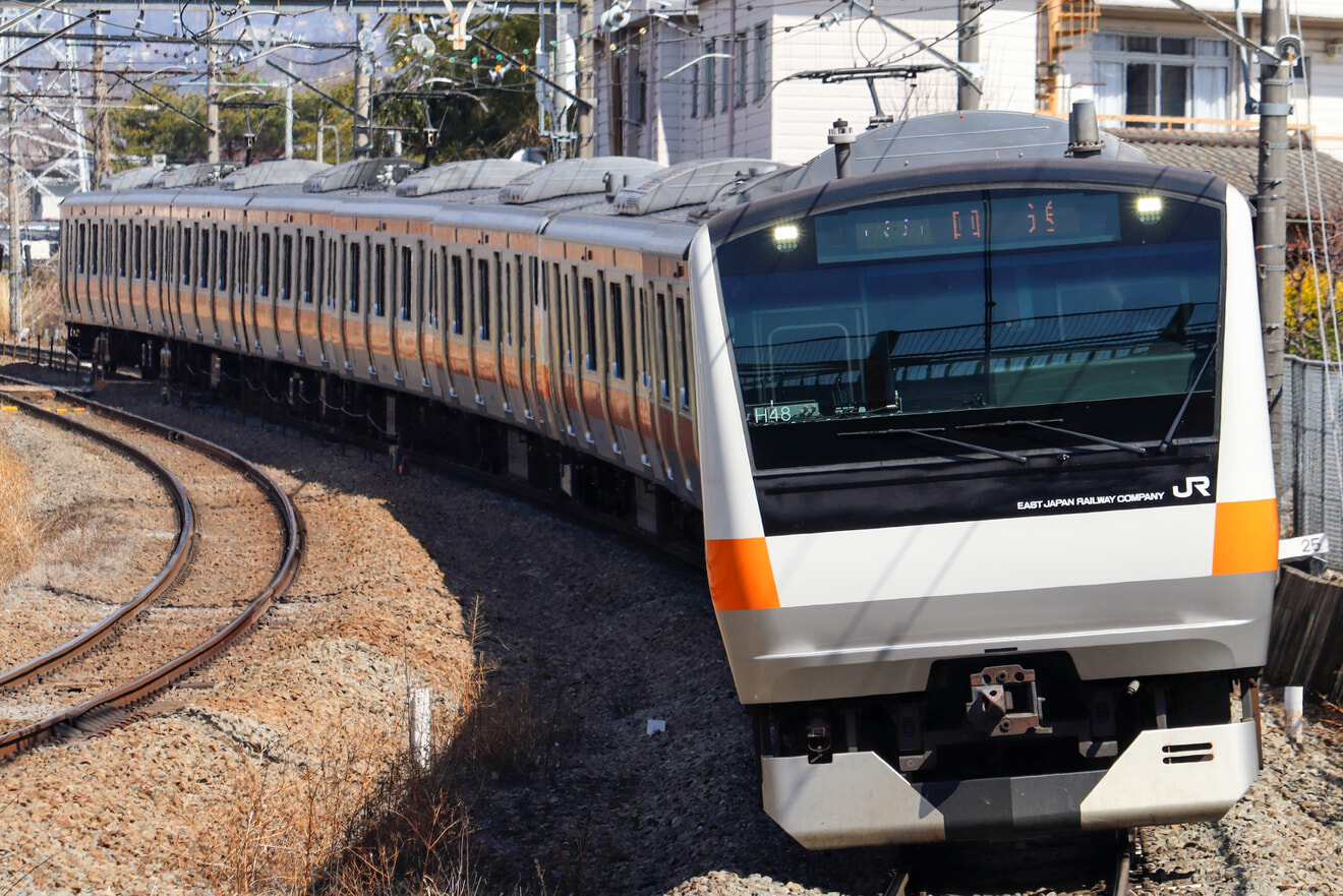 【JR東】E233系H48編成長野総合車両センター入場回送の拡大写真
