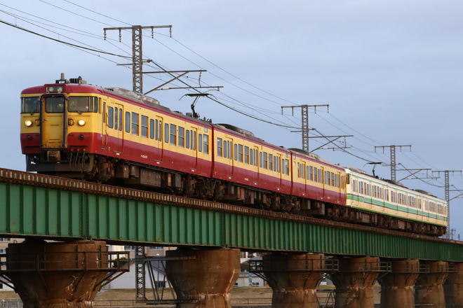 【JR東】新潟地区の115系定期運行終了を新潟～白山間で撮影した写真