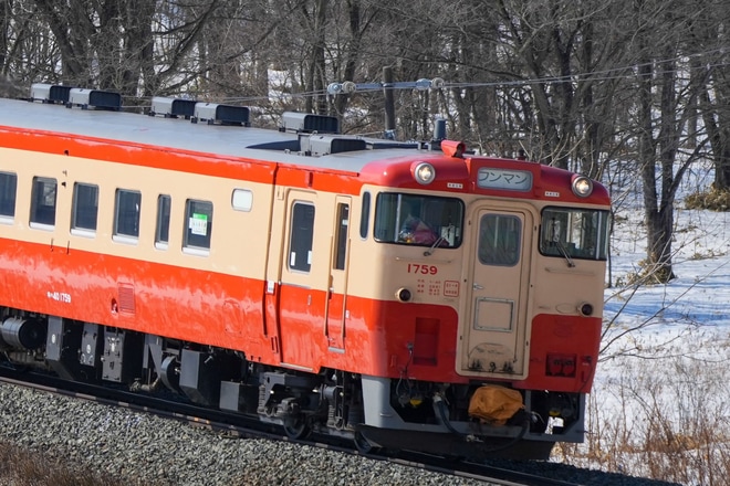 【JR北】釧路運輸車両所キハ40形引退に伴う返却回送を不明で撮影した写真