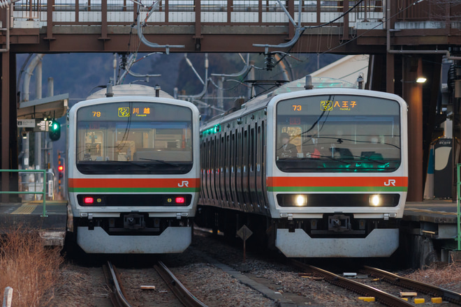【JR東】川越・八高線でワンマン運転開始を金子駅で撮影した写真