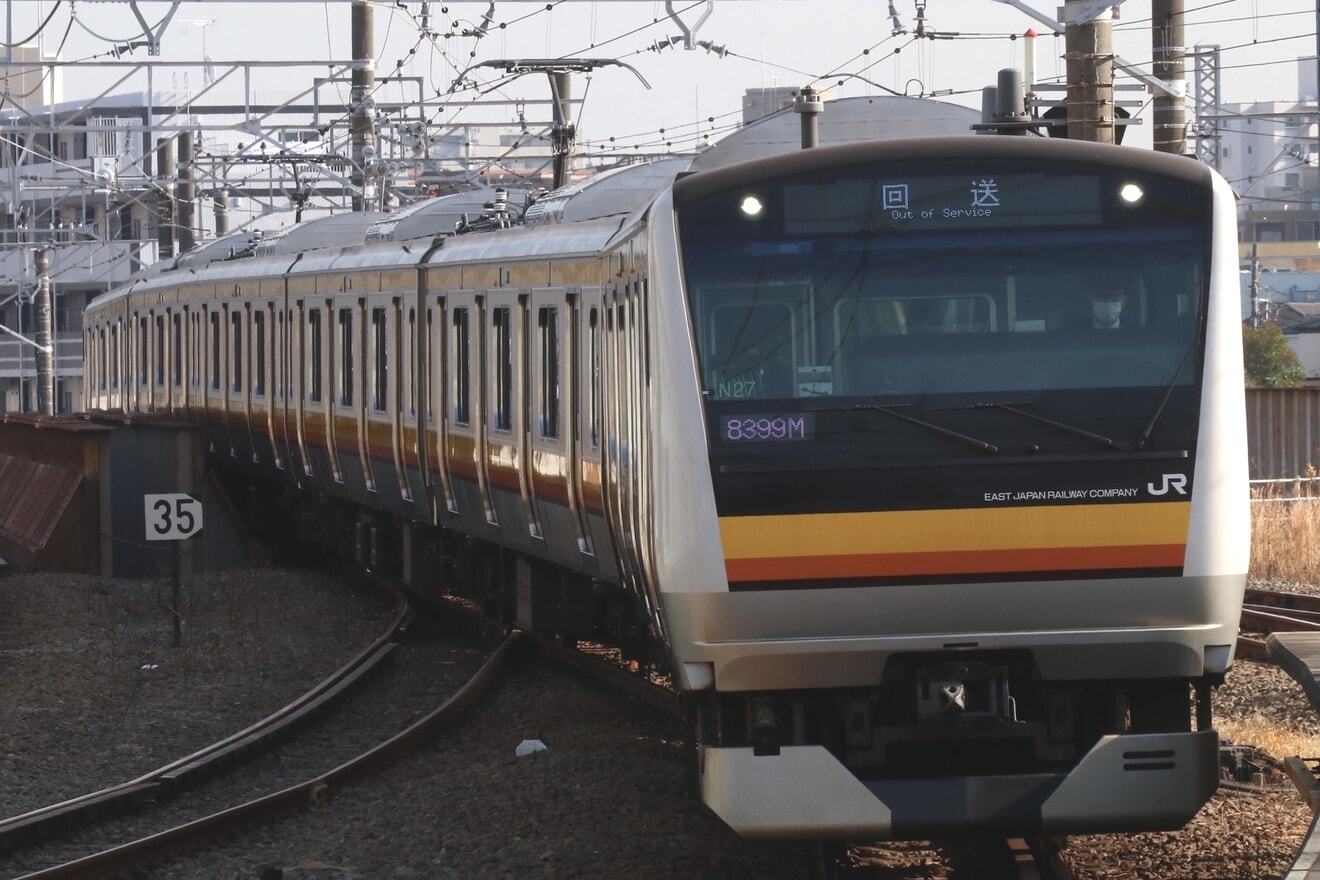 【JR東】E233系ナハN27編成 東京総合車両センター出場の拡大写真