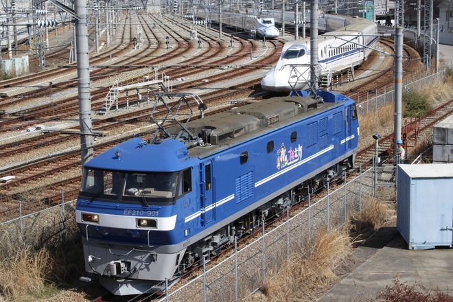【JR貨】EF210-901広島車両所出場で新塗装にを不明で撮影した写真