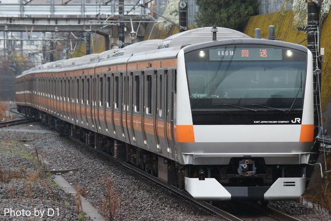 【JR東】E233系トタT15編成大宮総合車両センター出場回送を東所沢駅で撮影した写真