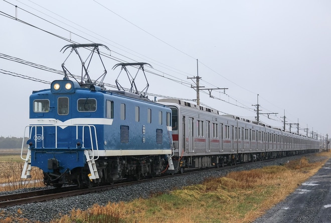 【東武】9000系9102Fが南栗橋工場 出場回送を不明で撮影した写真