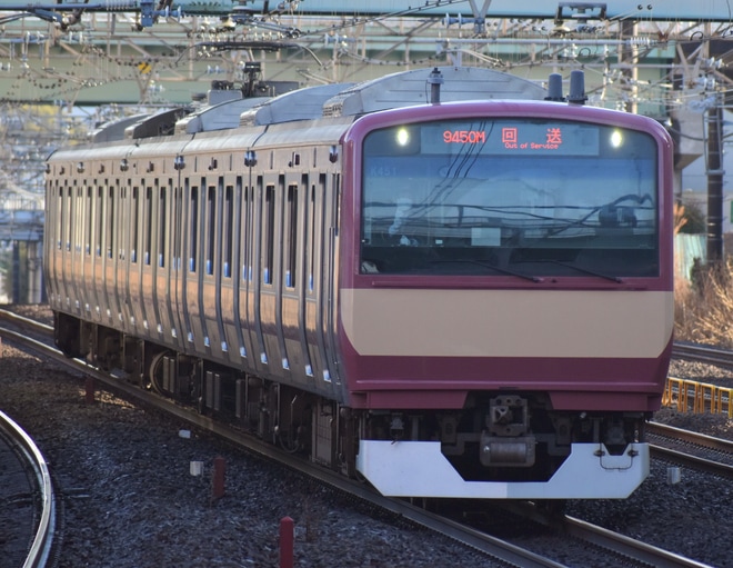 【JR東】E531系K451編成「赤電」松戸車両センター送り込み回送