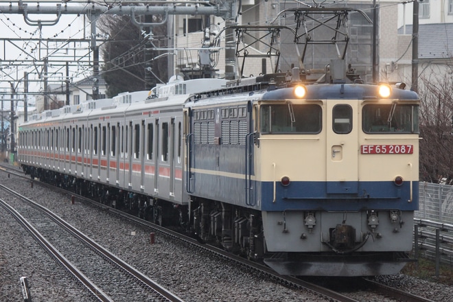 【東急】3000系増備中間車6両 J-TREC出場甲種を西府駅で撮影した写真