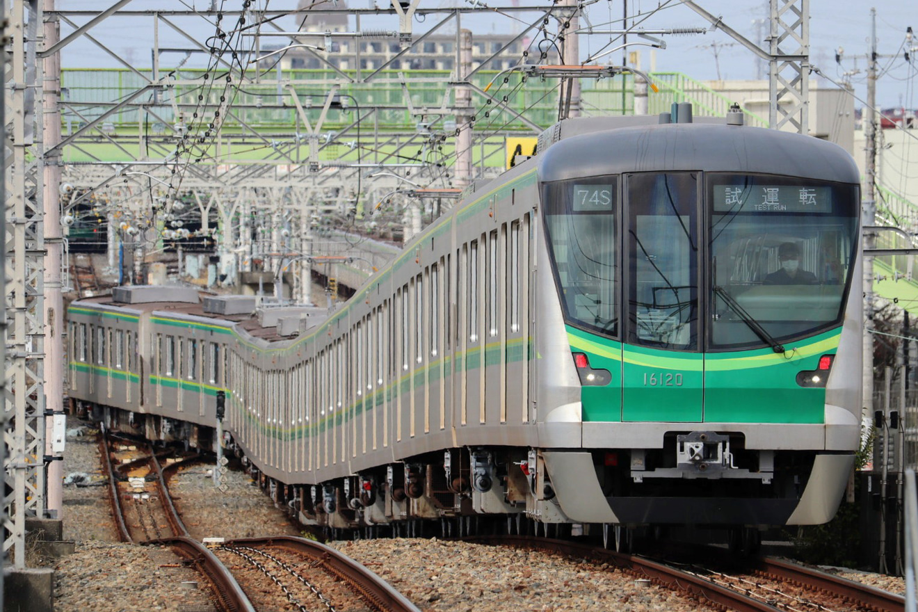 【メトロ】16000系16120F綾瀬工場出場試運転の拡大写真