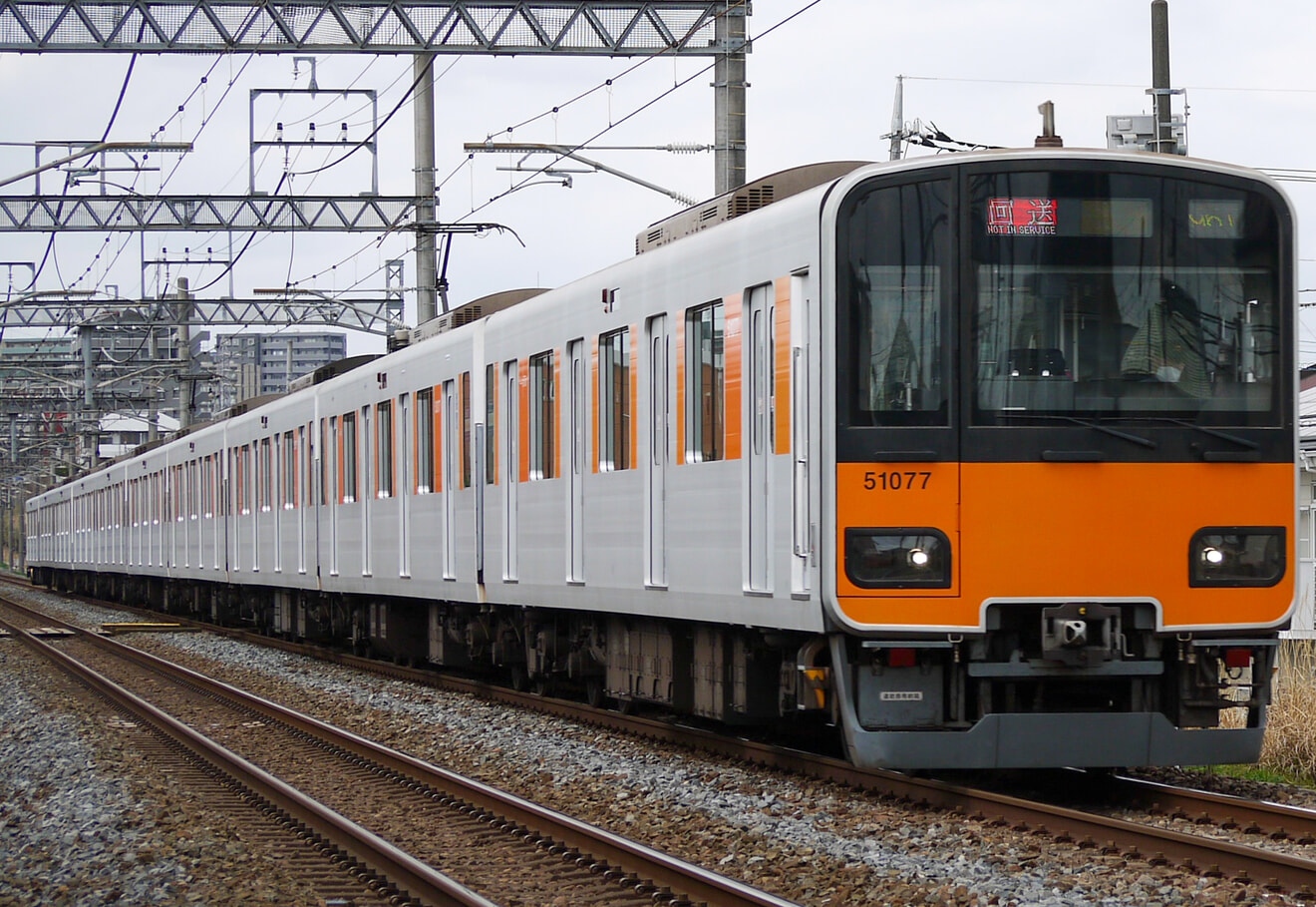 【東武】50070型51077F報道公開送込回送の拡大写真