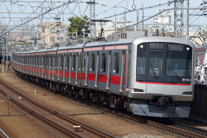 【東急】5050系4104F 報道公開終了に伴う臨時回送を多摩川駅で撮影した写真