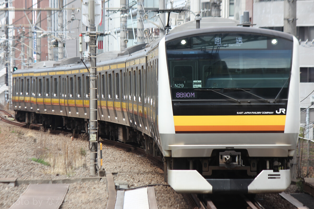 【JR東】E233系ナハN29編成 東京総合車両センター入場の拡大写真