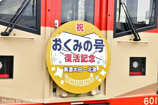 【長良川】ナガラ600形デビュー 急行おくみの号を関駅で撮影した写真