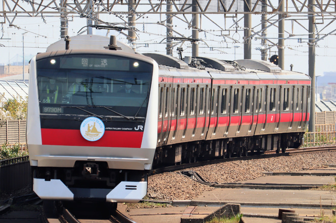 【JR東】「京葉線ウエディングトレイン」運行(4/9)を南船橋駅で撮影した写真