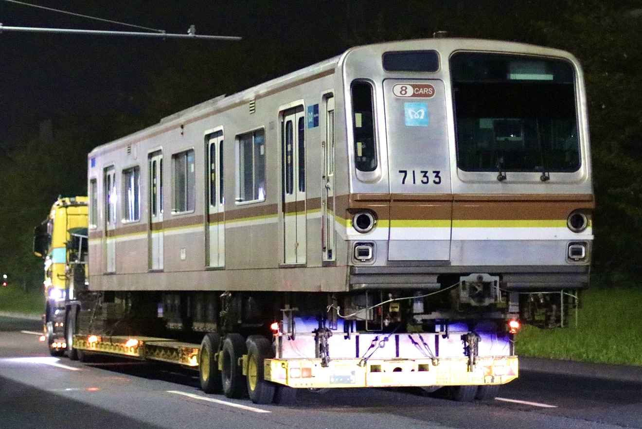 【メトロ】7000系7133F廃車陸送の拡大写真