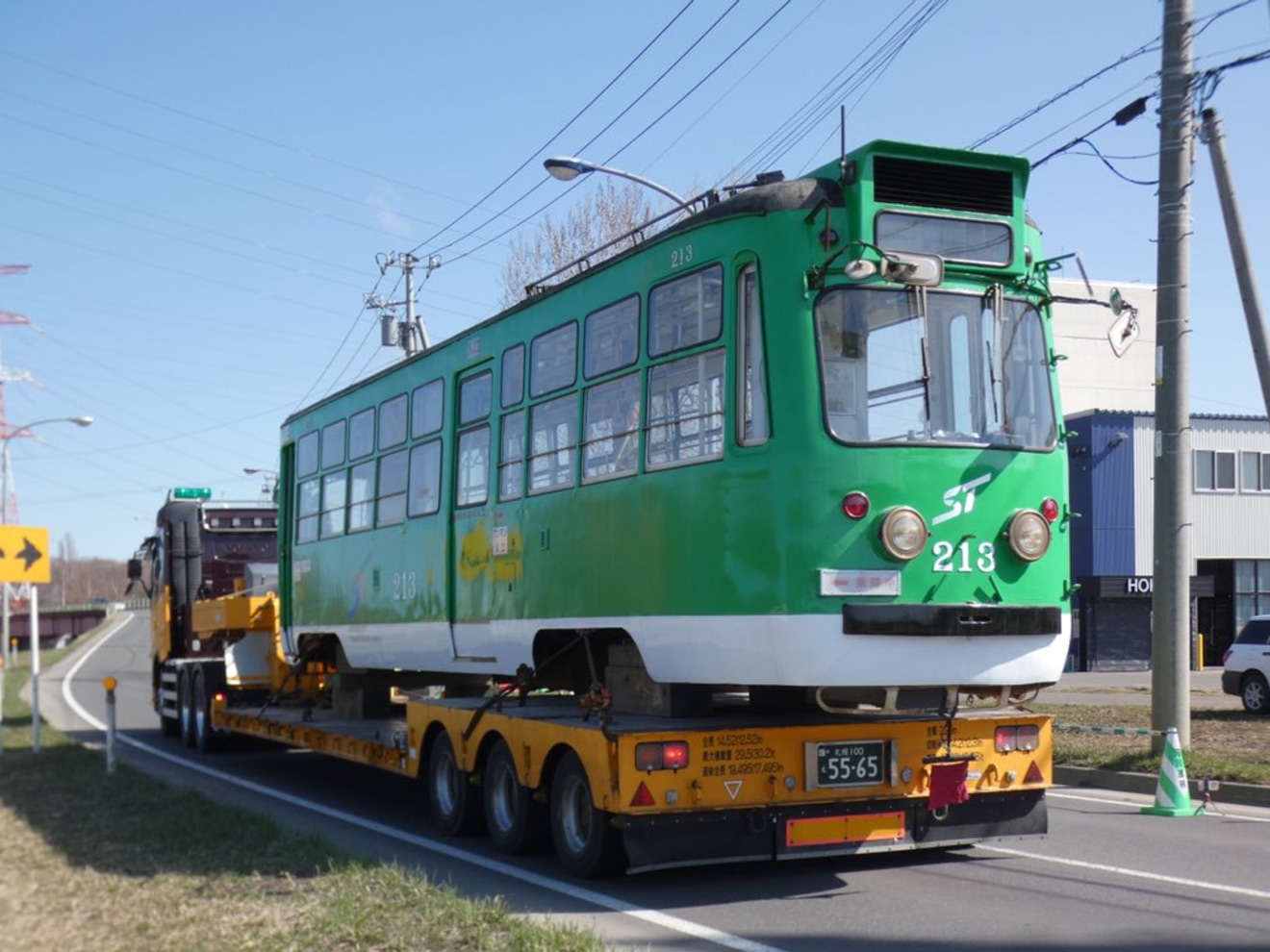 【札幌市交】札幌市電210形213号陸送の拡大写真