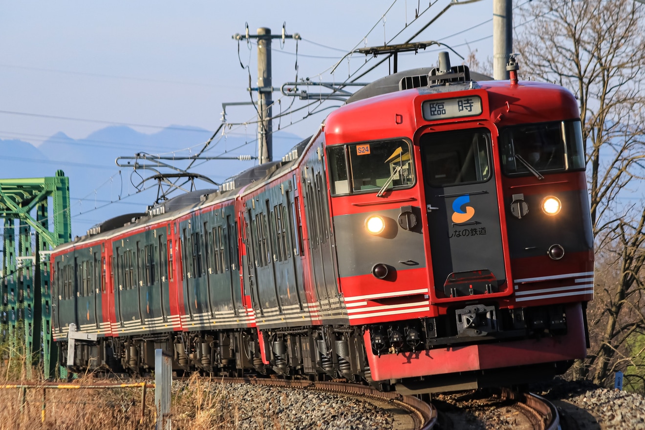 【しな鉄】長野マラソン開催に伴う臨時列車の拡大写真