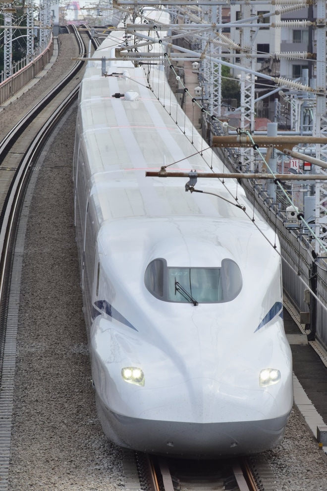 【JR海】N700S J27編成が東海道新幹線で試運転を品川〜新横浜間で撮影した写真
