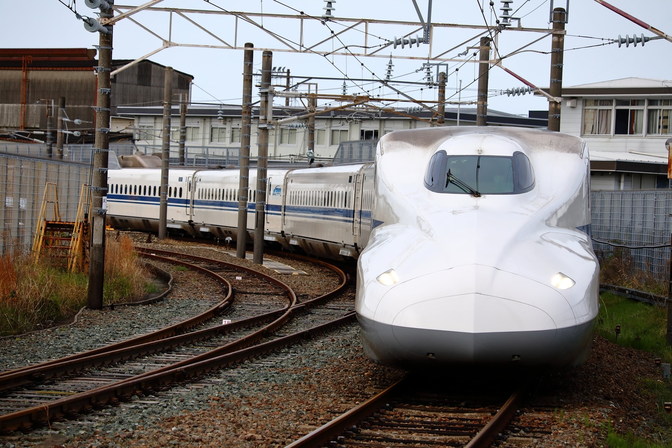 【JR海】N700A(スモールA)X7編成が浜松工場へ廃車回送の拡大写真