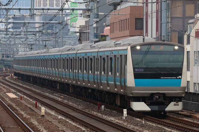 【JR東】E233系サイ101編成 東京総合車両センター出場を御徒町駅で撮影した写真