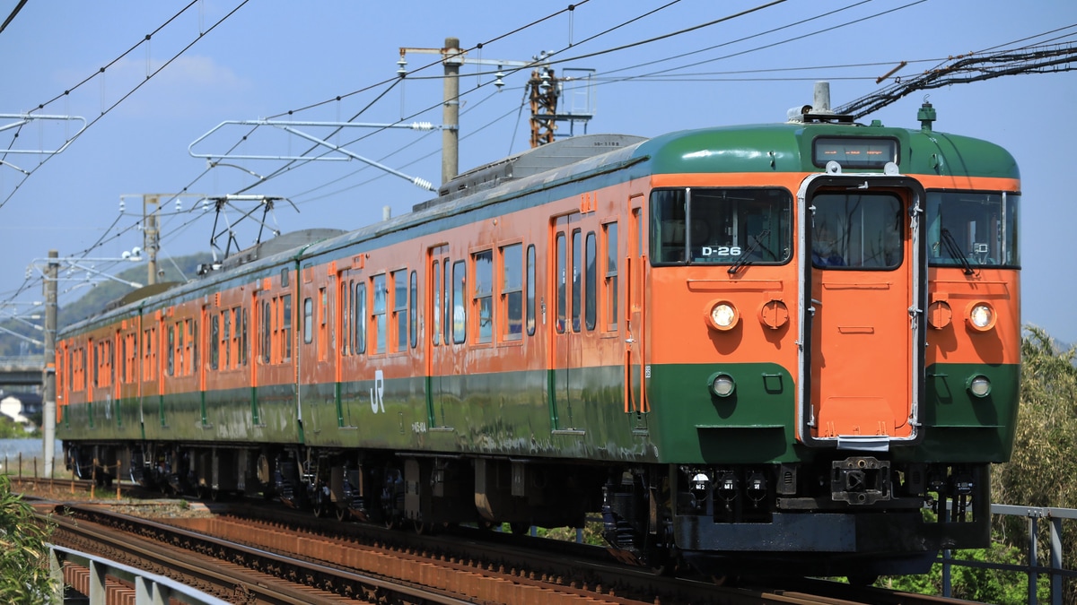 JR 115系1000番台 (30N体質改善車・岡山D編成・中国地域色) 3輛