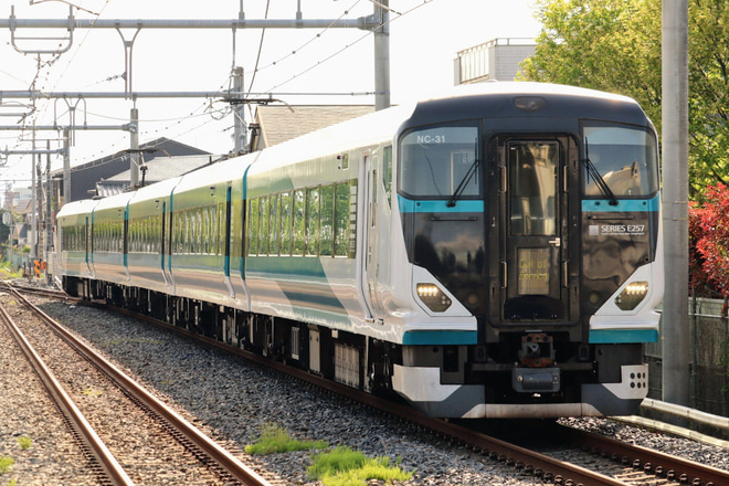 【JR東】E257系NC-31編成車輪転削返却回送を西大宮駅で撮影した写真