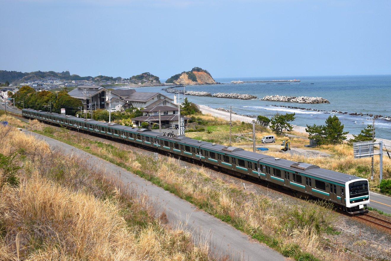 【JR東】E501系カツK701編成を使用した臨時快速電車運転に伴う返却回送の拡大写真