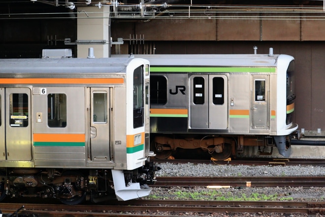 【JR東】211系C6編成大宮総合車両センター出場回送(202204)を大宮駅で撮影した写真