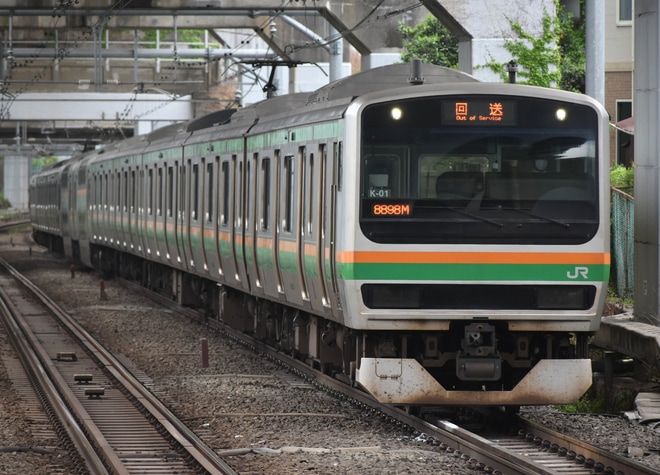 【JR東】E231系コツK-01編成東京総合車両センター入場回送を西大井駅で撮影した写真