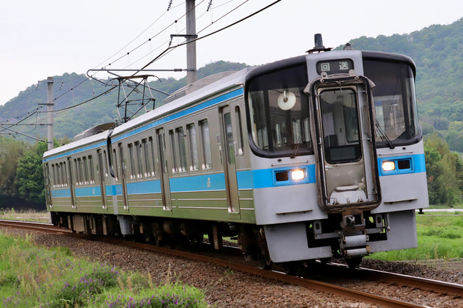 【JR四】7000系電車7102+7001が多度津工場出場をみの～詫間間で撮影した写真