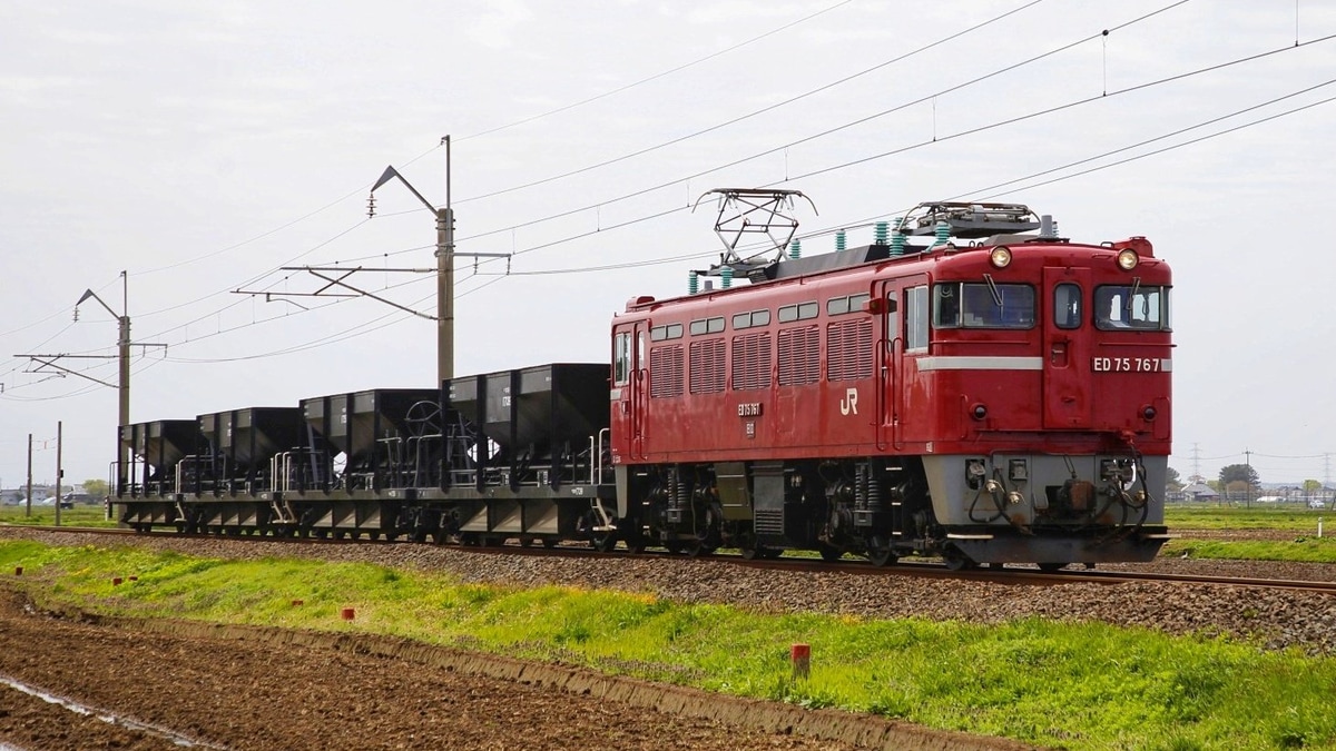JR東】ED75-767牽引酒田ホキ工臨返空 |2nd-train鉄道ニュース