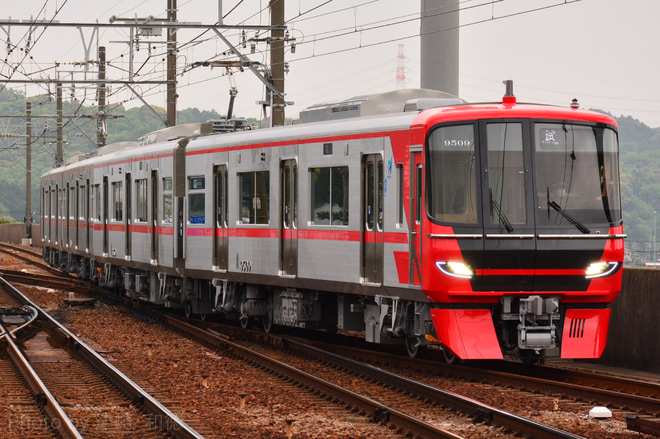 【名鉄】9500系9509Fが試運転を本宿駅で撮影した写真