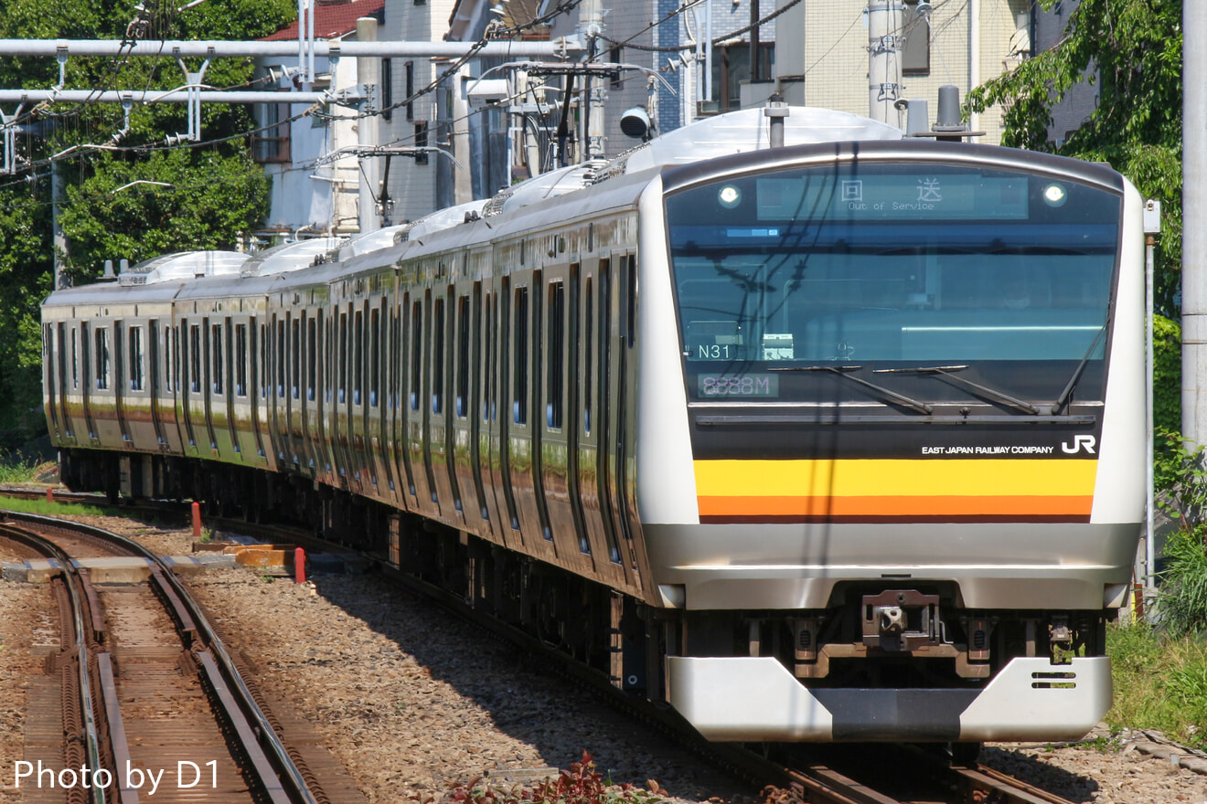 【JR東】E233系ナハN31編成東京総合車両センター出場回送の拡大写真