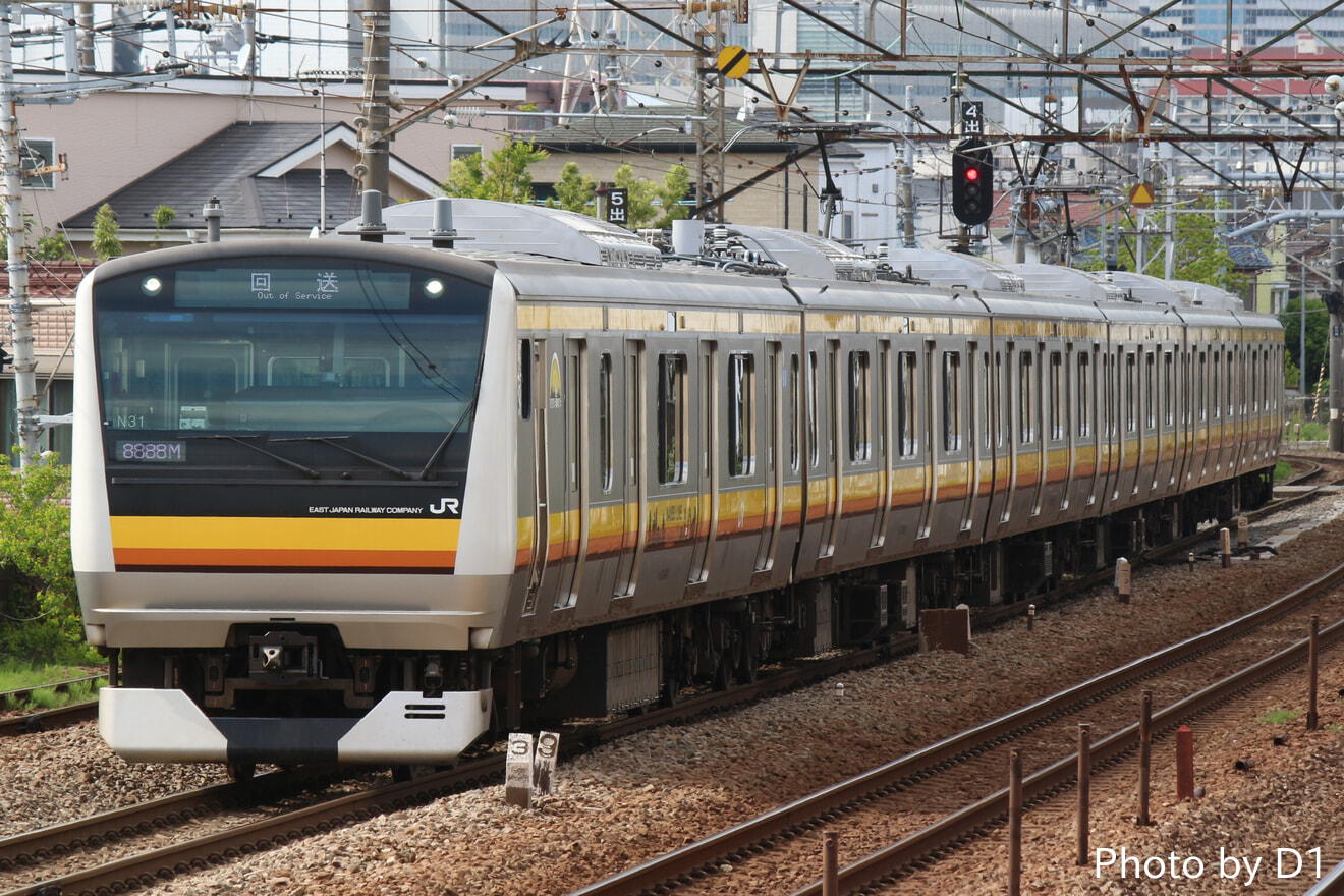 【JR東】E233系ナハN31編成東京総合車両センター出場回送の拡大写真