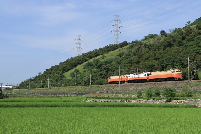 【台鐵】E100型E101がお色直しを終えて富岡車両基地出場を不明で撮影した写真