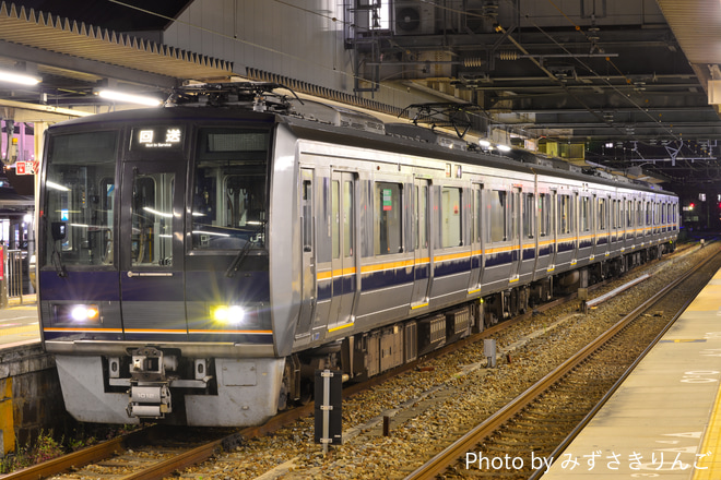 【JR西】207系T12編成 網干総合車両所本所出場を土山駅で撮影した写真