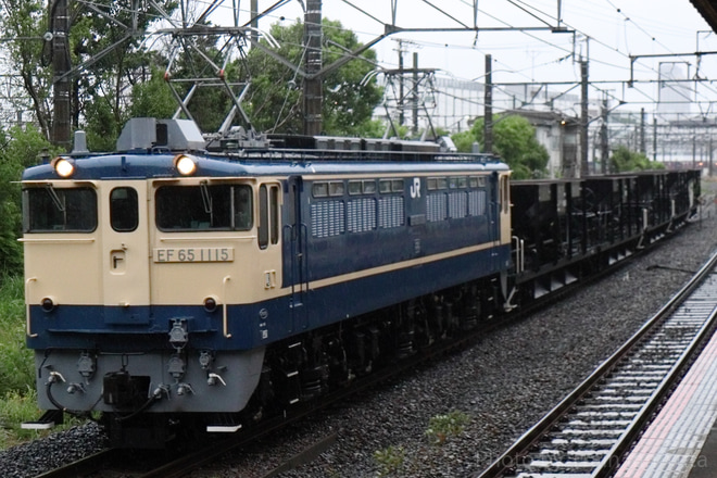 【JR東】EF65-1115 保土ヶ谷ホキ工臨を新川崎駅で撮影した写真