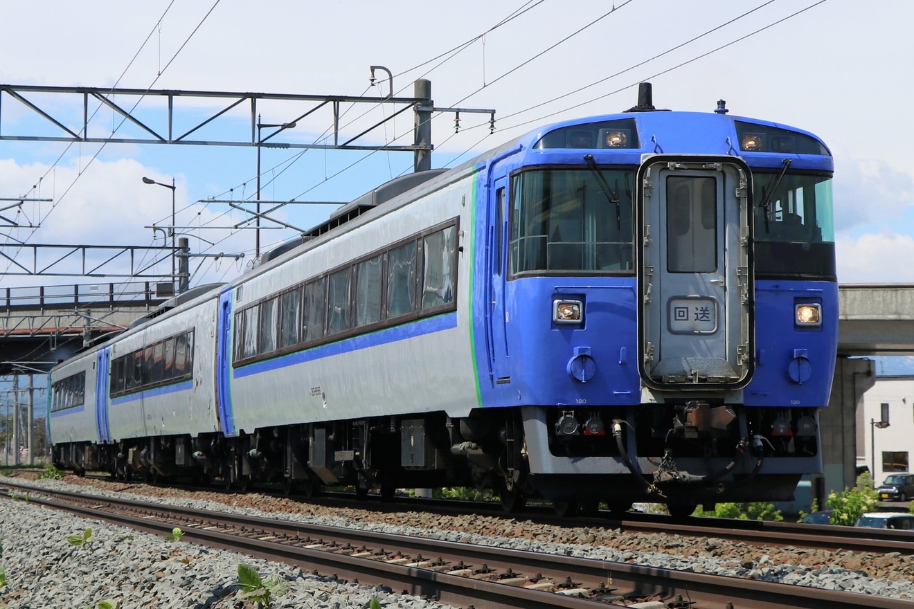 【JR北】キハ183系3両を使用した乗務員訓練列車が運転の拡大写真