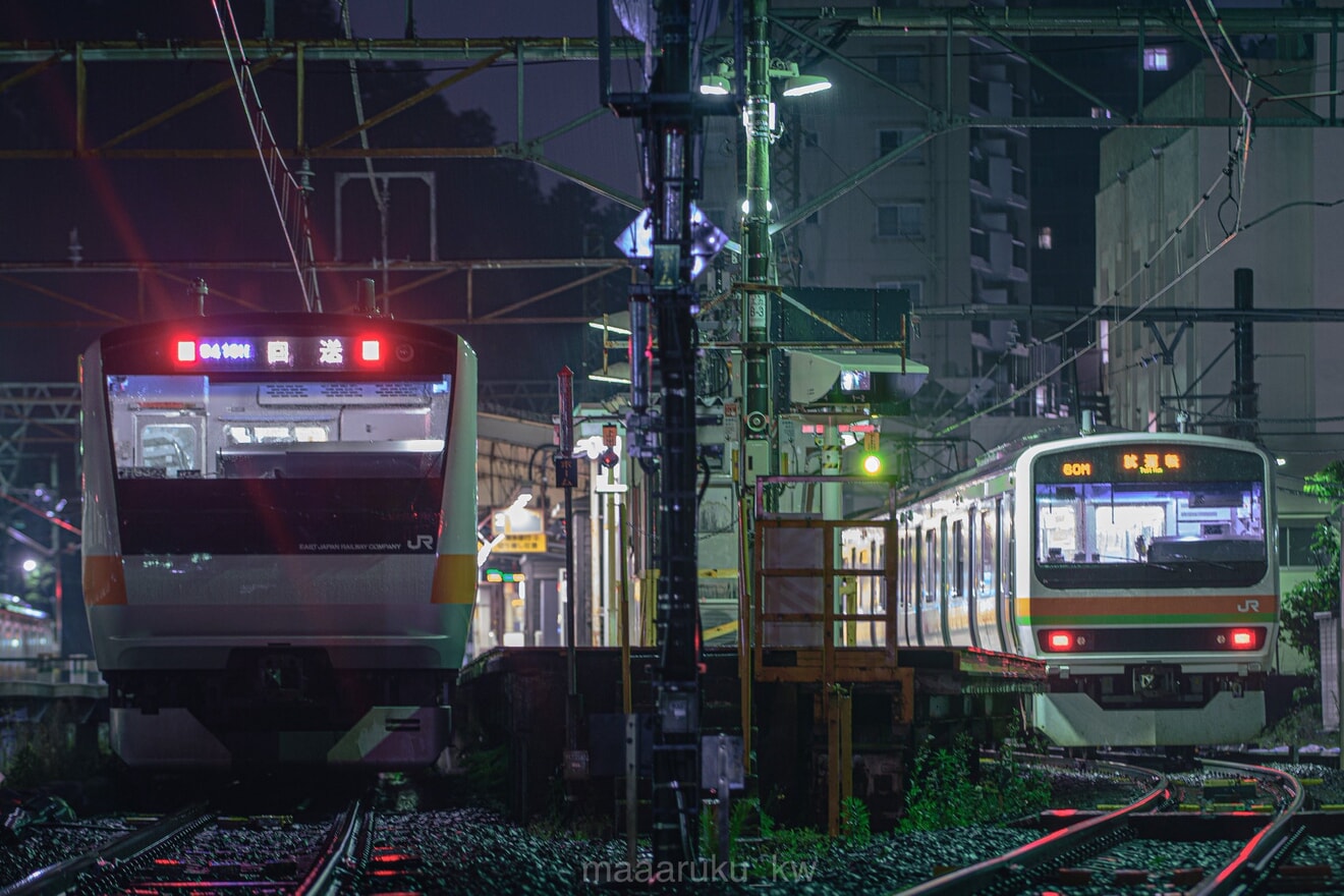 【JR東】209系3500番台ハエ53編成が青梅線への拡大写真