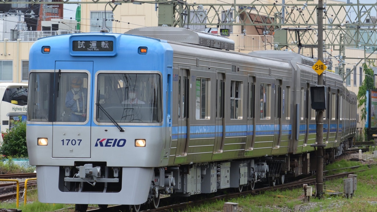 京王】1000系1757F富士見ヶ丘検車区出場試運転 |2nd-train鉄道