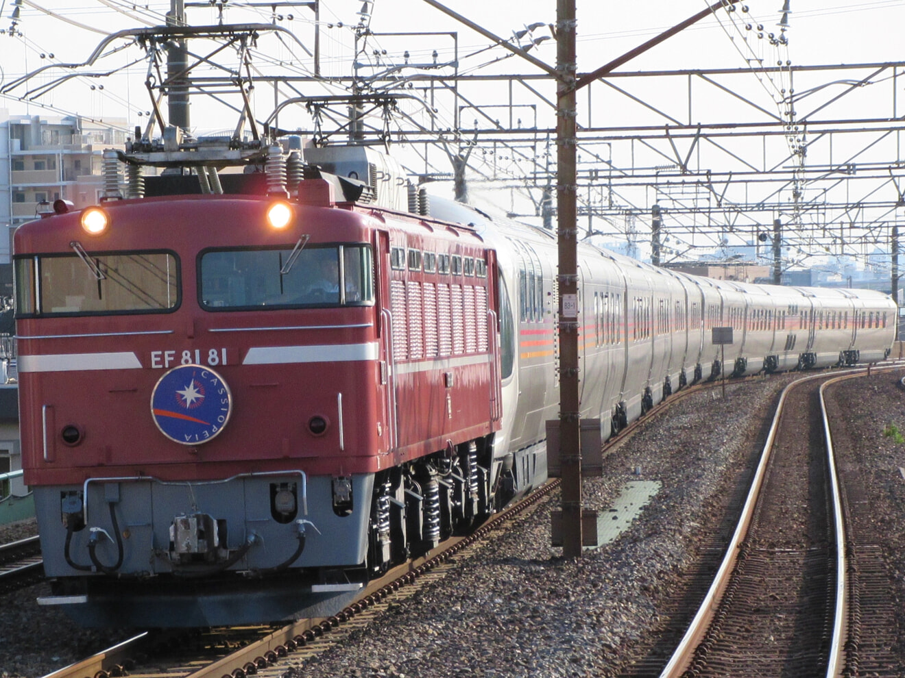 【JR東】EF81-81牽引常磐線経由青森行きカシオペア紀行運転(20220529)の拡大写真