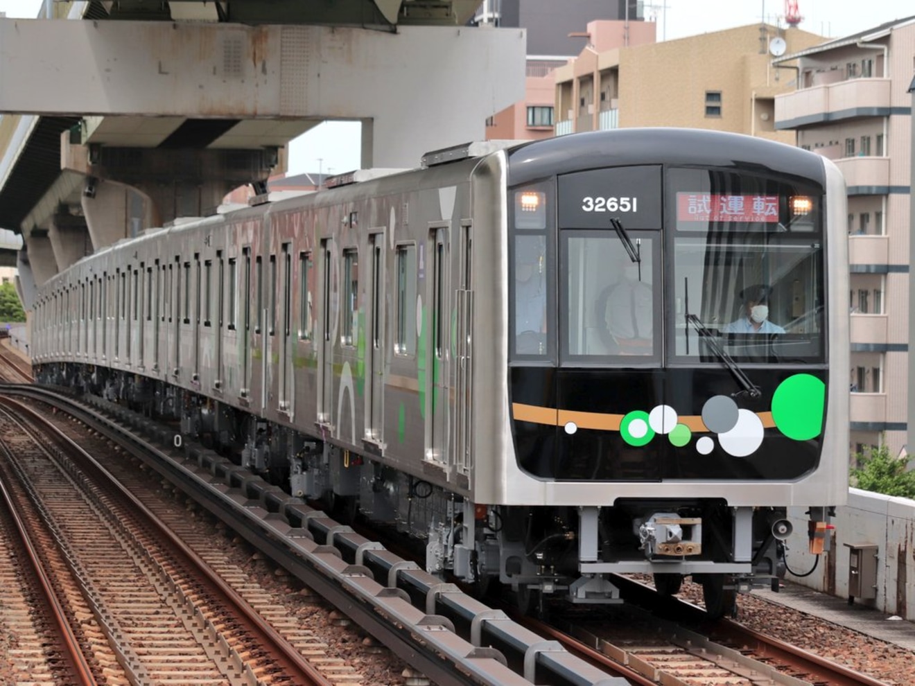 【大阪メトロ】30000A系32651F中央線で日中試運転の拡大写真