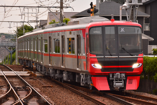 【名鉄】9500系9511Fが試運転を開始を美合駅で撮影した写真
