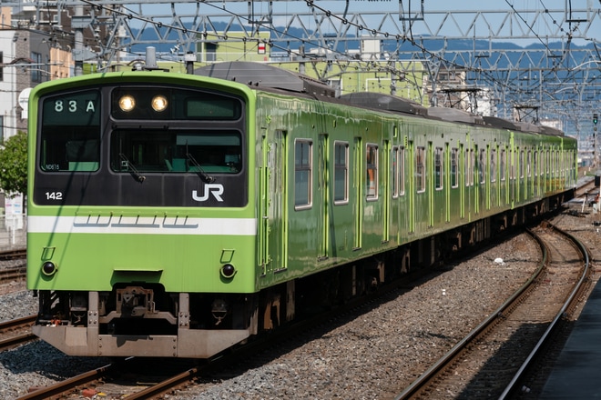 【JR西】201系ND615編成宮原疎開を平野駅で撮影した写真