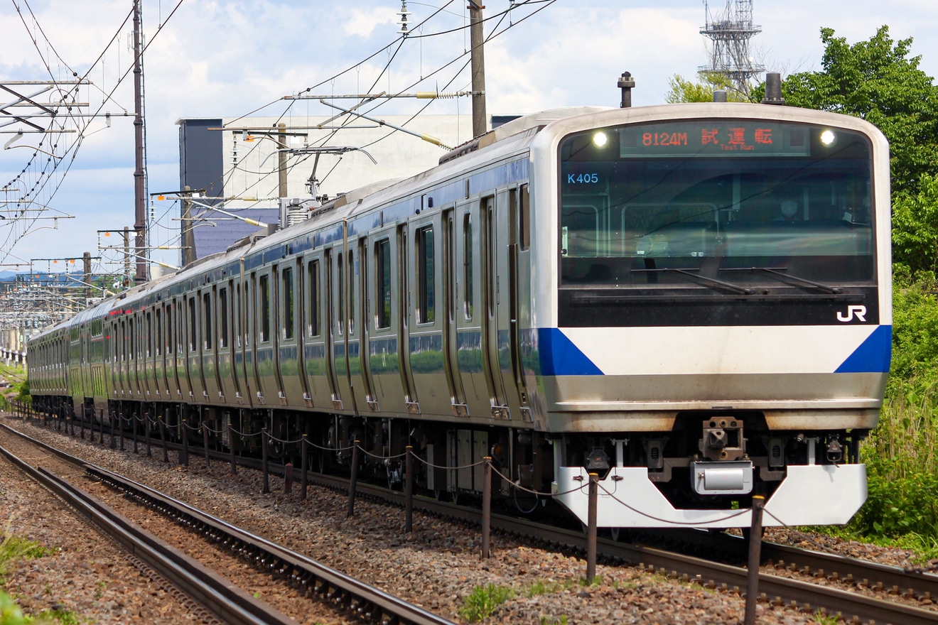 【JR東】E531系K405編成郡山総合車両センター出場回送の拡大写真