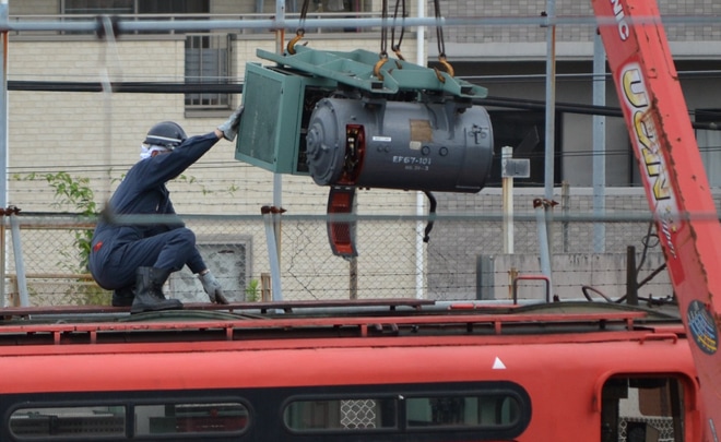 【JR貨】EF67-101が広島車両所で解体中