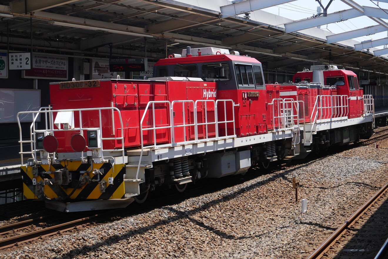 【JR貨】DD200-6牽引でHD300-32が回送で隅田川貨物駅への拡大写真