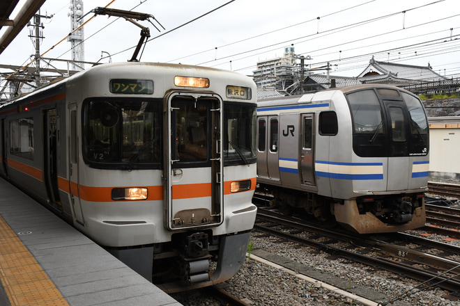 【JR東】E217系Y-3編成長野総合車両センター廃車配給を甲府駅で撮影した写真